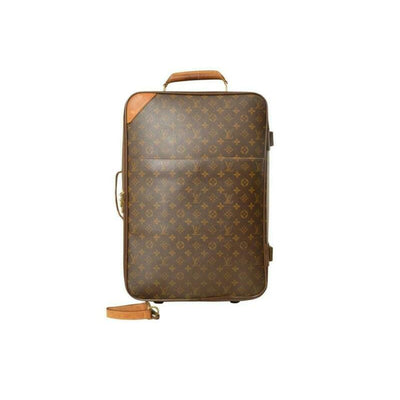 Louis Vuitton Pegase 55 Monogram Travel Carry Bag Suitcase Leather Brown