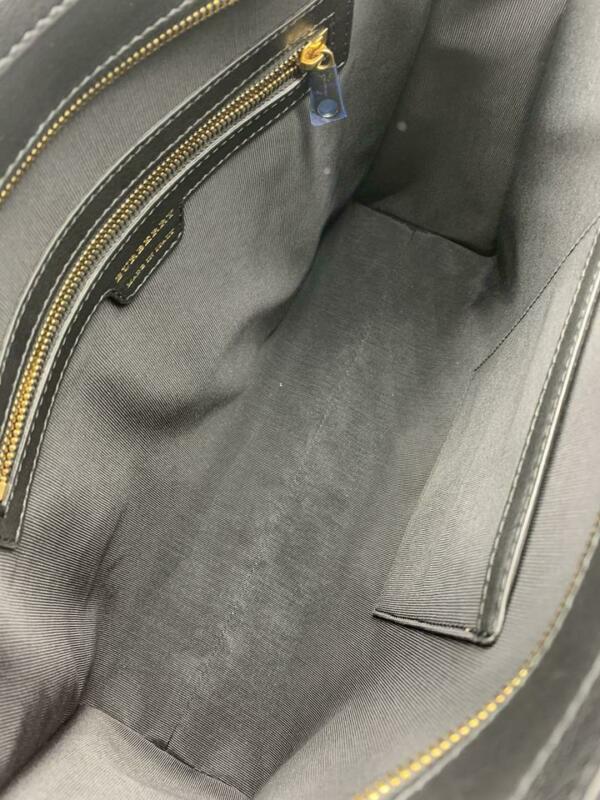 Burberry Bag Link 1983 House Check Shoulder Black Coated Canvas Tote