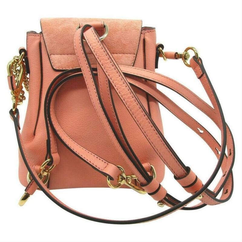 Chloé Faye New Ideal Blush Pink Suede Leather Backpack