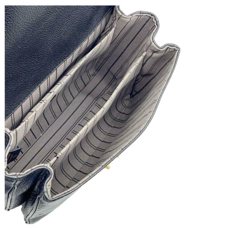 Louis Vuitton Pochette Metis Black Monogram Empreinte Leather Shoulder Bag