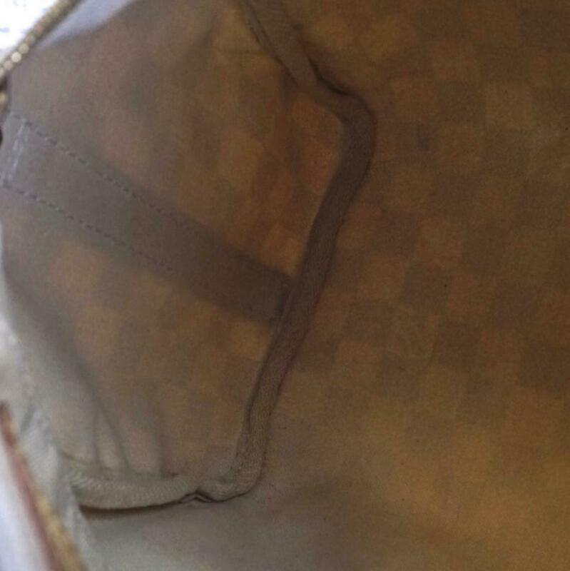 Louis Vuitton Speedy 25 Damier Azur Bandouliere White Coated Canvas Cross Body