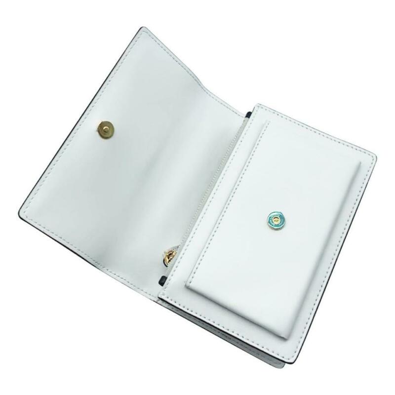 Saint Laurent Monogram Sunset Mini White Chain Black Leather Cross Body Bag