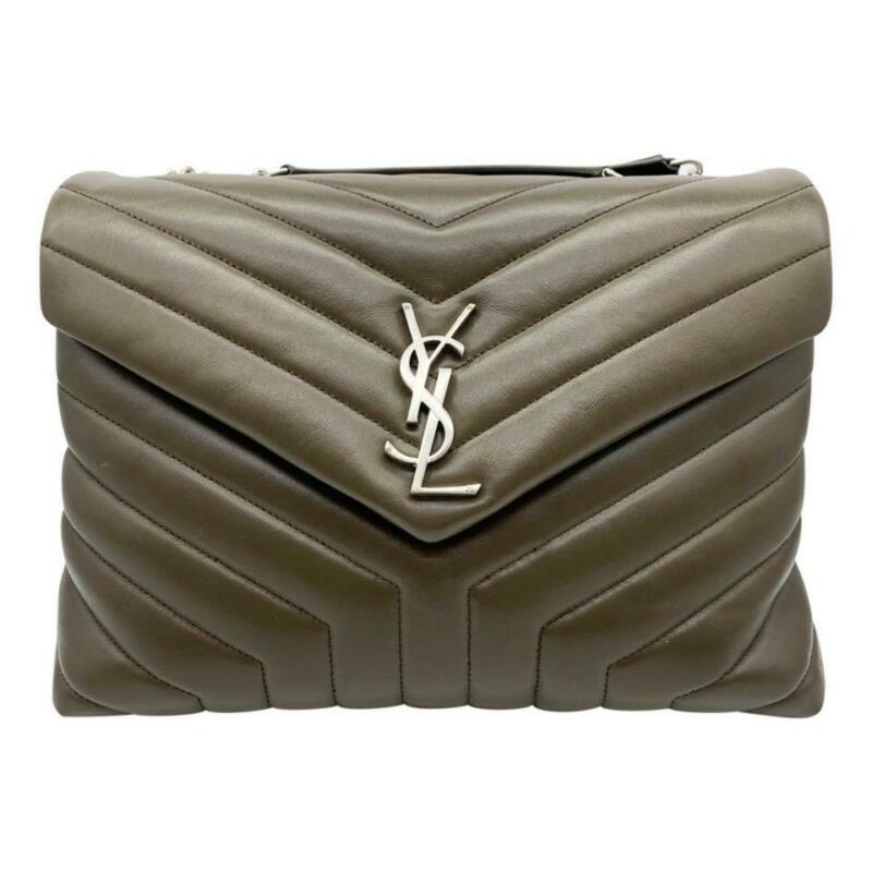 Saint Laurent Monogram Loulou Medium Faggio Brown Leather Shoulder Bag