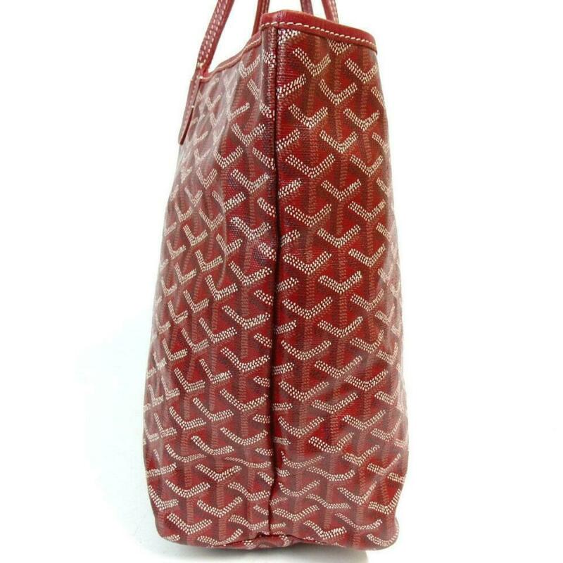 Goyard Saint Louis Pm Red Coated Canvas Tote
