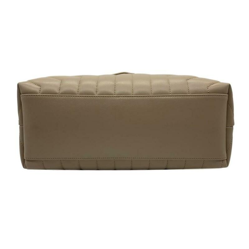 Saint Laurent Monogram Loulou Medium Deep Beige Calfskin Leather Shoulder Bag