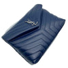 Saint Laurent Monogram Loulou Medium Navy Blue Calfskin Leather Shoulder Bag