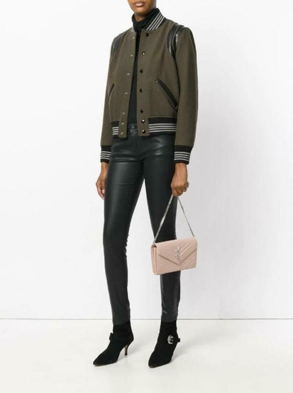 Saint Laurent Chain Wallet Medium Woc Pink Leather Cross Body Bag