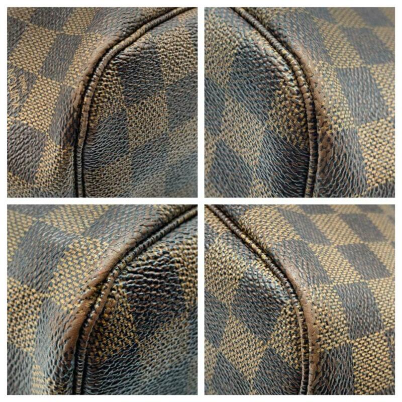 Louis Vuitton Neverfull Mm Pink Rose Ballerine Brown Damier Ébène Canvas Tote