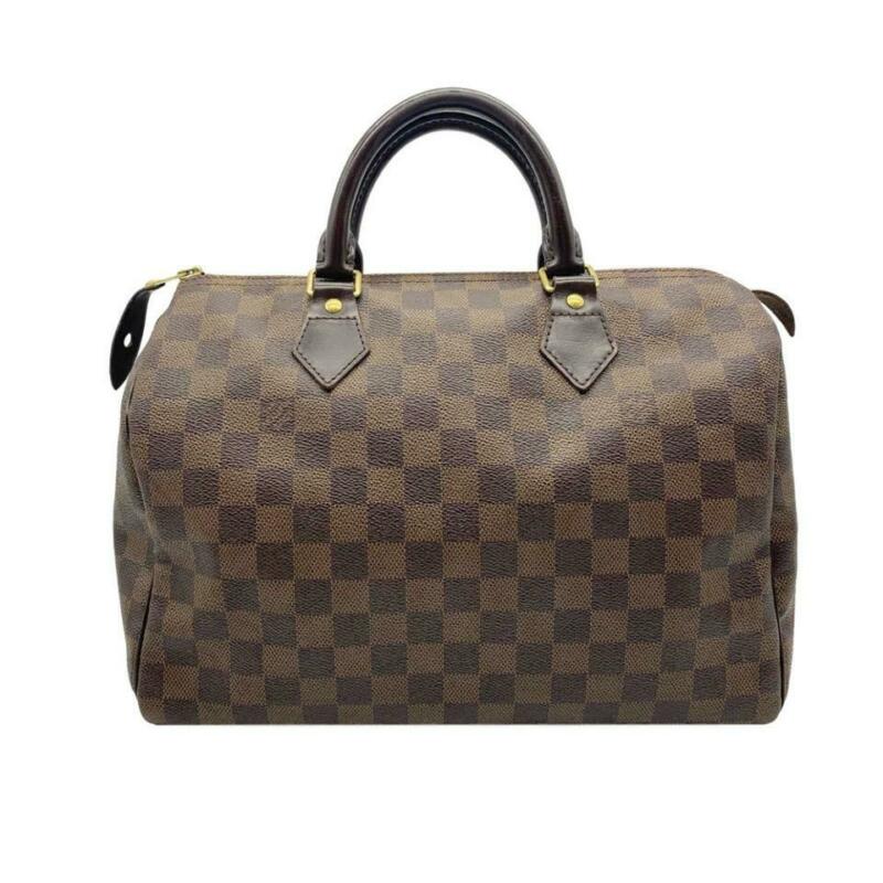 Louis Vuitton Speedy 30 Brown Damier Ébène Canvas Satchel