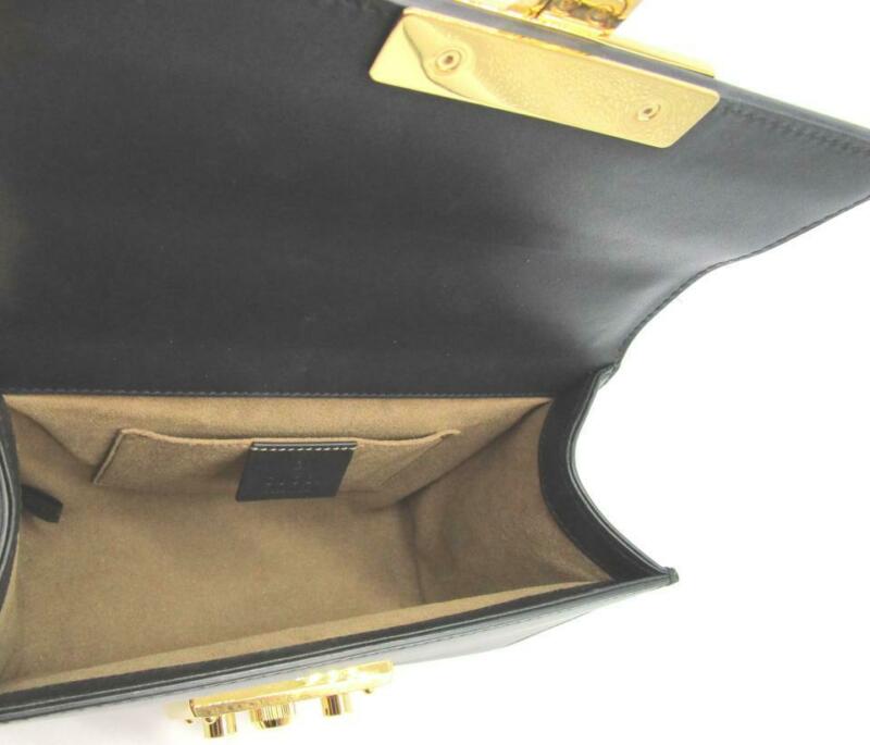 Gucci Padlock Small Chain Black Leather Cross Body Bag