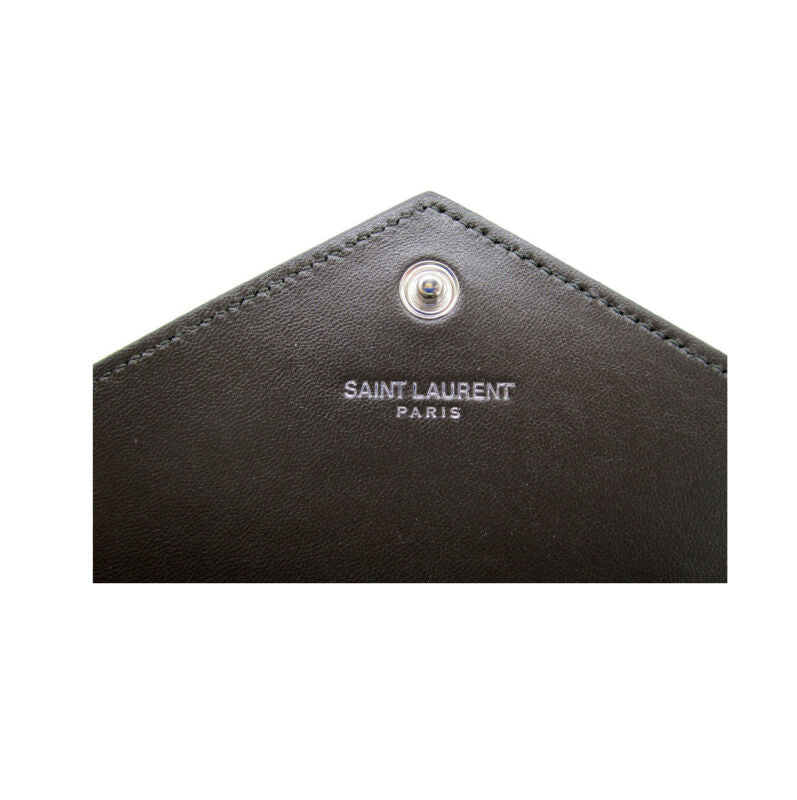 Saint Laurent Chain Wallet Monogram Croc Effect Brown Leather Cross Body Bag