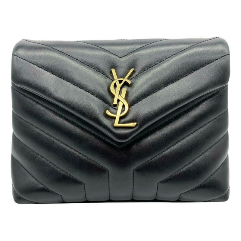 Saint Laurent Monogram Loulou Calfskin Matelasse Small Monogram Chain Satchel