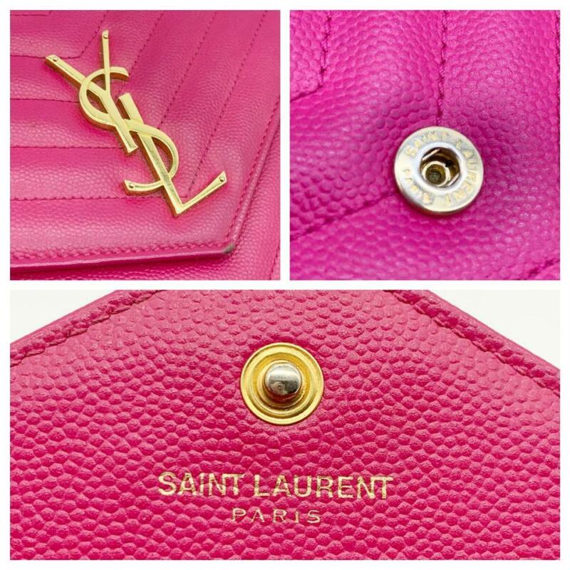 Saint Laurent Chain Wallet Medium Monogram Ysl Pink Leather Cross Body Bag
