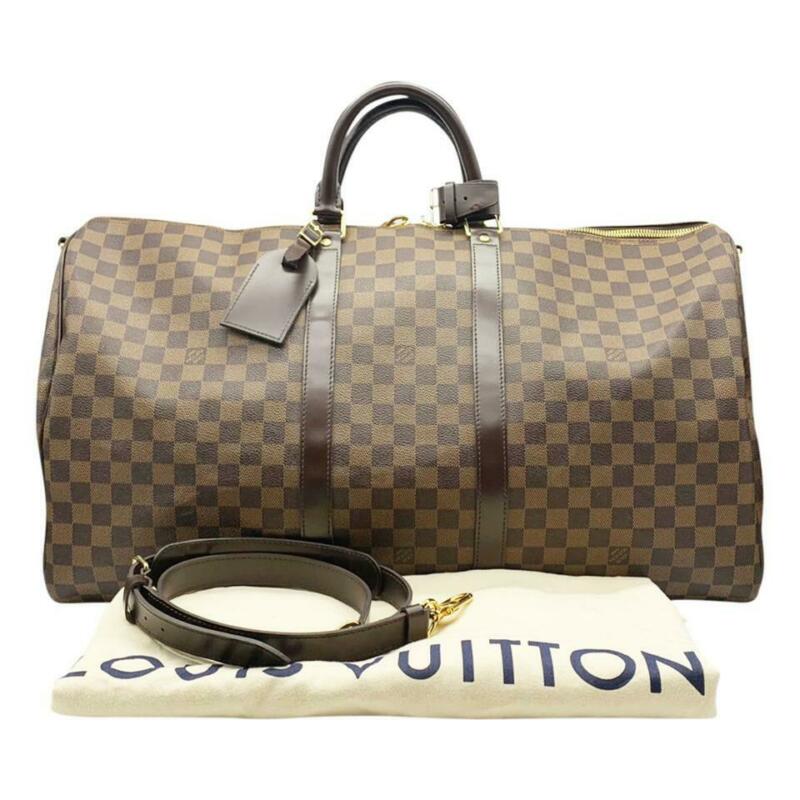 Louis Vuitton Keepall Bandouliere 55 Brown Damier Ébène Canvas Weekend/Travel