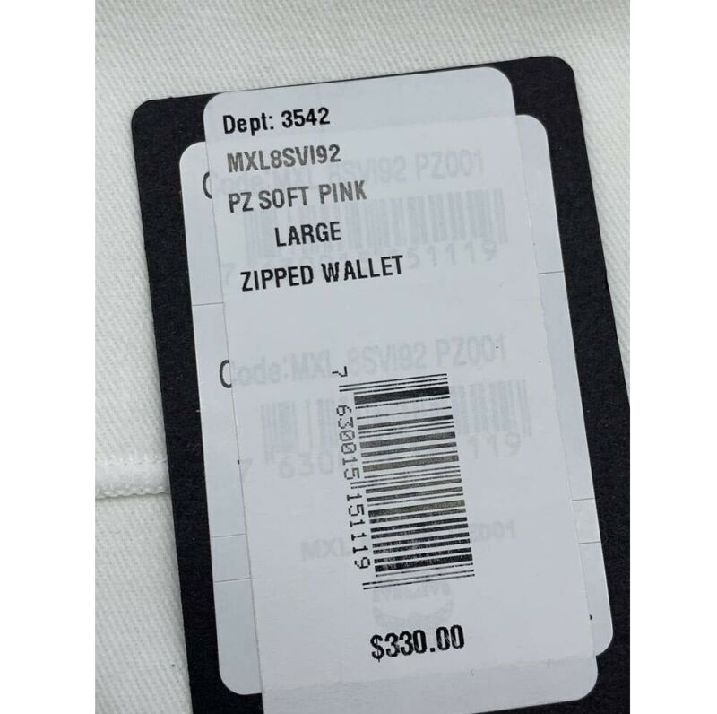 MCM Pink Logo-embossed Large Zip Light Wallet