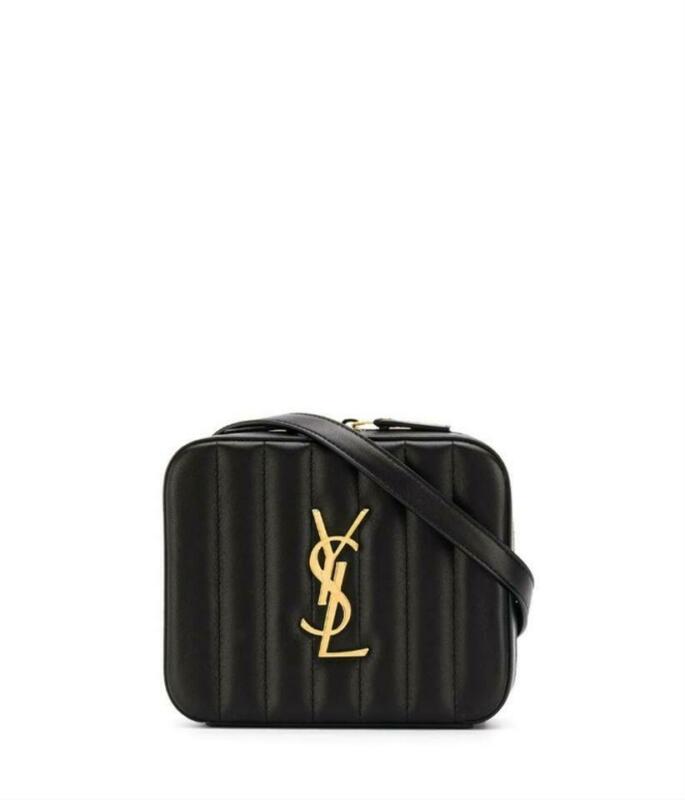 Saint Laurent Belt Vicky Quilted Black Leather Messenger Bag