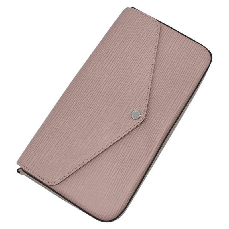 Louis Vuitton Pochette Felicie Rose Ballerine Chain Wallet Pink Epi Leather