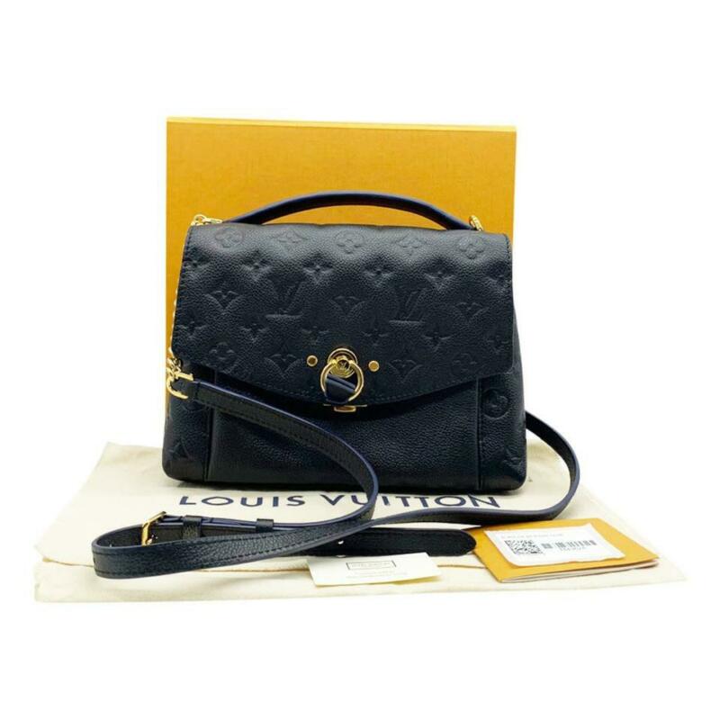 Louis Vuitton Blanche Noir Black Monogram Empreinte Leather Shoulder Bag