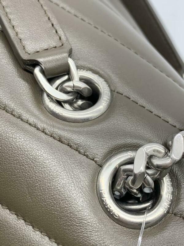 Saint Laurent Monogram Loulou Faggio Large Matelassé Brown Leather Shoulder Bag