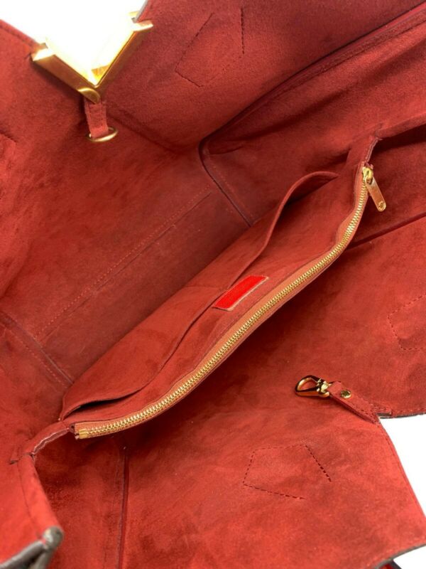 Louis Vuitton Kimono Mm Red Leather Tote Monogram Cerise Hobo 2015 Calfskin