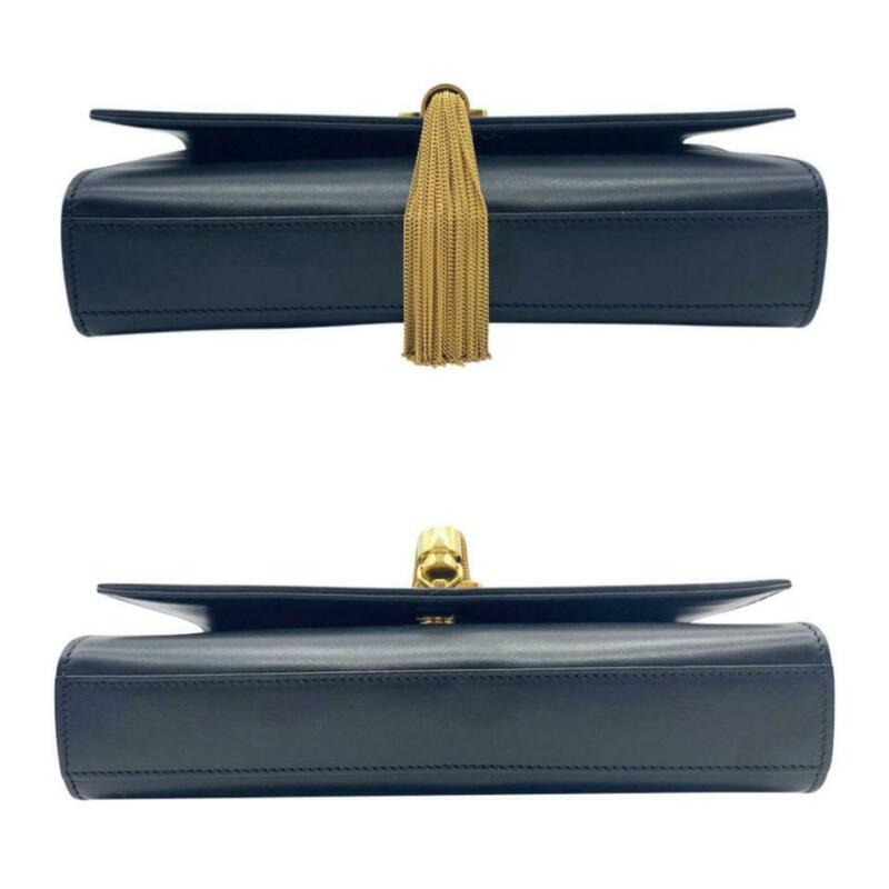Saint Laurent Monogram Kate Clutch W Medium Smooth W/ Tassel Black Calfskin