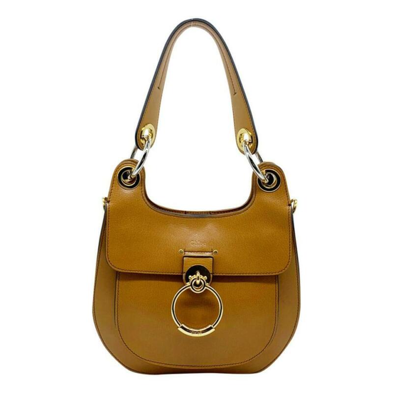 Chloé Medium Tess Brown Leather Shoulder Bag