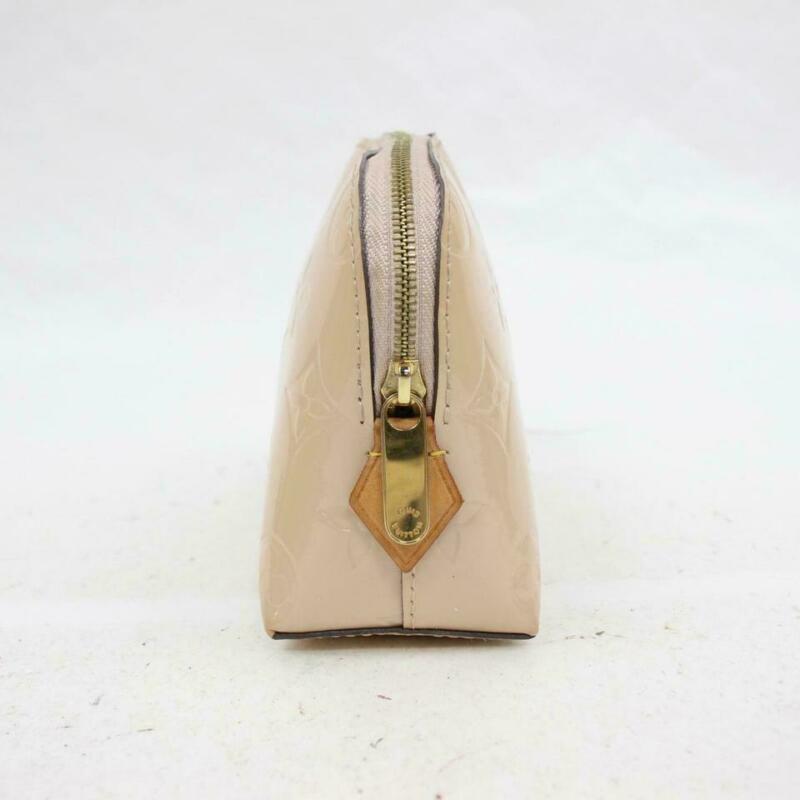 Louis Vuitton Pochette 2013 Vernis Cosmetic Cosmetique Makeup Case Beige Patent