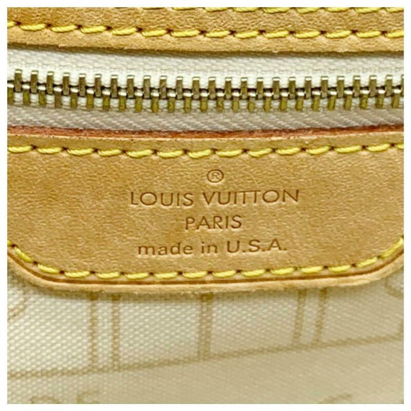 Louis Vuitton Neverfull Gm Ebene 2011 White Damier Azur Canvas Tote