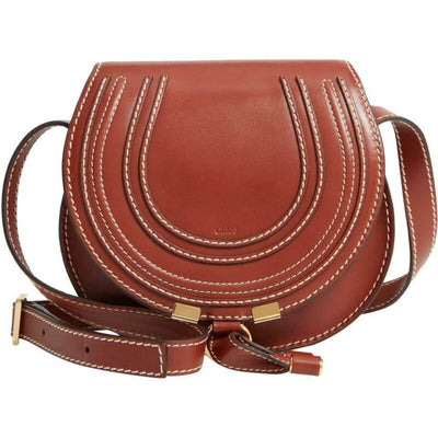 Chloé Crossbody Marcie Small Brown Leather Shoulder Bag