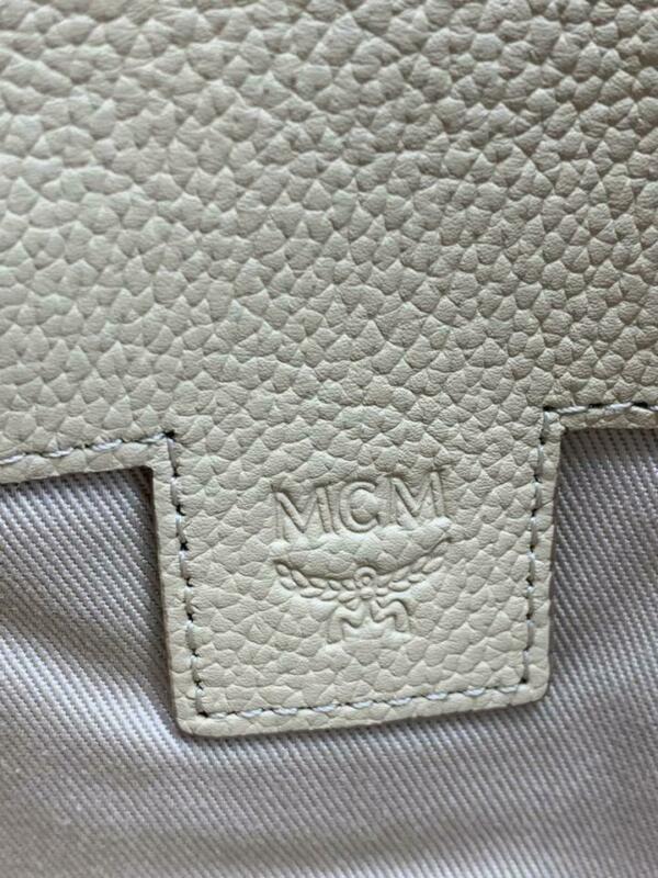 MCM Corina Leather & Visetos Foldover Beige Coated Canvas Cross Body Bag