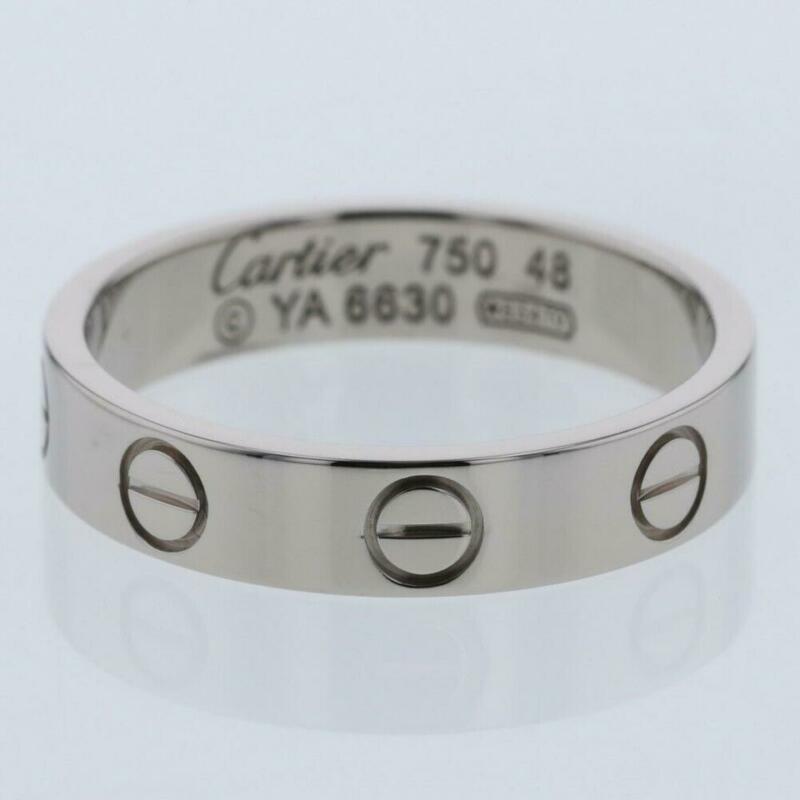 Cartier White Gold Mini Love Eu Size 48 Ring
