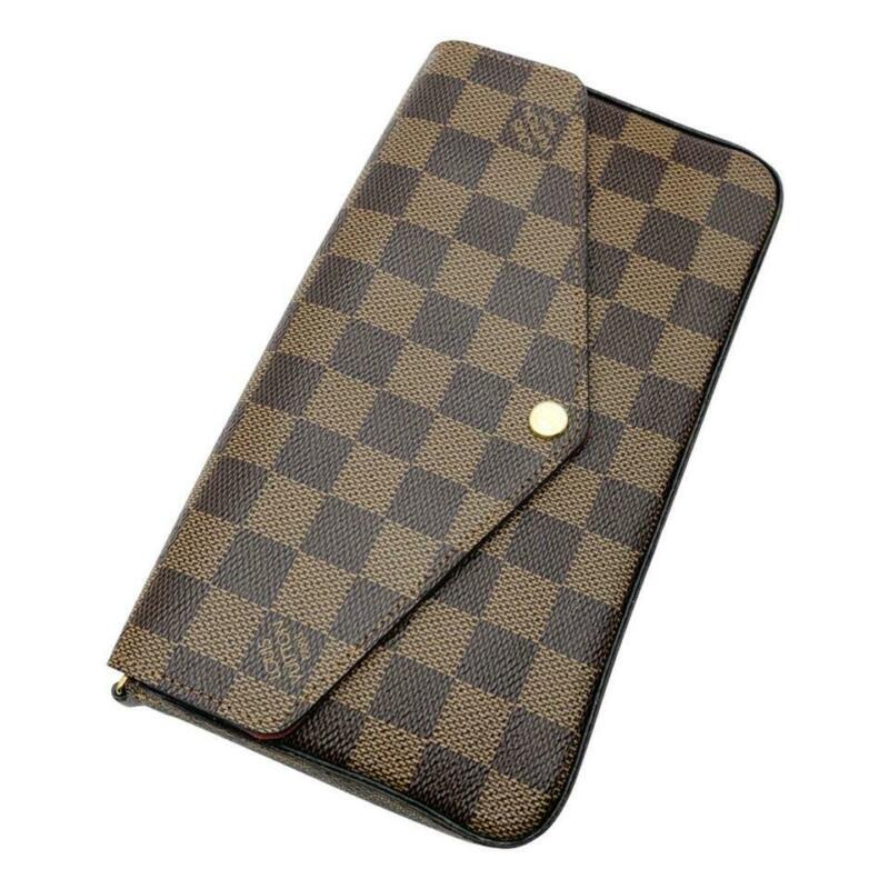 Louis Vuitton Pochette Felicie Chain Wallet with Inserts Brown Damier Ébène