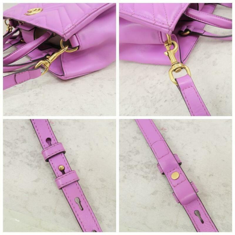 Gucci Messenger Marmont Gg Matelassé Top Handle Orchid Satchel Pink Calfskin