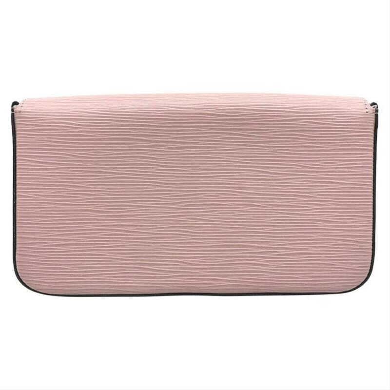 Louis Vuitton Pochette Felicie Rose Ballerine Chain Wallet Pink Epi Leather
