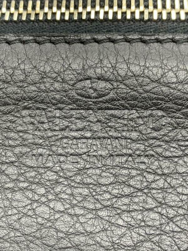 Valentino Pebbled Calfskin Rockstud Flip Lock Medium Black Leather Messenger Bag