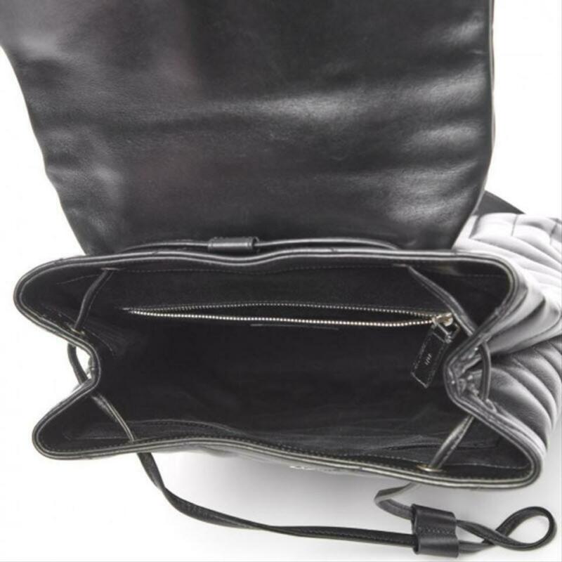 Saint Laurent Monogram Loulou Calfskin Matelasse Medium Monogram Black Leather