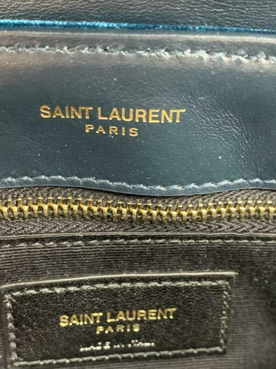 Saint Laurent Monogram Loulou Toy Navy Blue Velvet Cross Body Bag