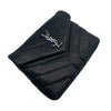 Saint Laurent Monogram Loulou Mini Glitter Black Suede Leather Cross Body Bag