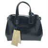 Burberry Small Banner Tote Black Patent Leather Shoulder Bag