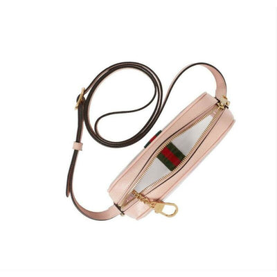 Gucci Ophidia Mini See-through Pvc Camera Pink Plastic Cross Body Bag