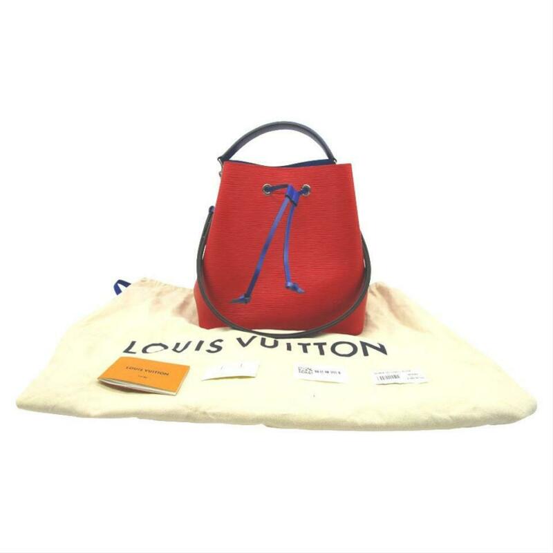Louis Vuitton NéoNoé Neo Epi Noe Blue 2017 Coquelicot Red Leather Shoulder Bag