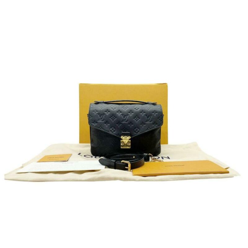 Louis Vuitton Pochette Metis Black Monogram Empreinte Leather Shoulder Bag