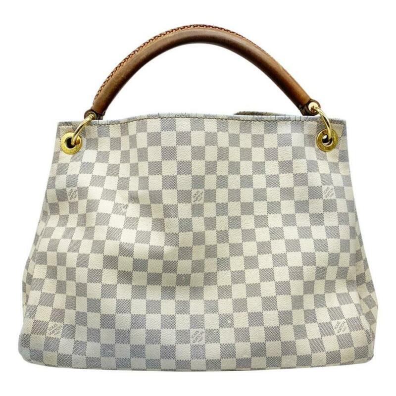 Louis Vuitton Artsy Mm White Damier Azur Canvas Hobo Bag