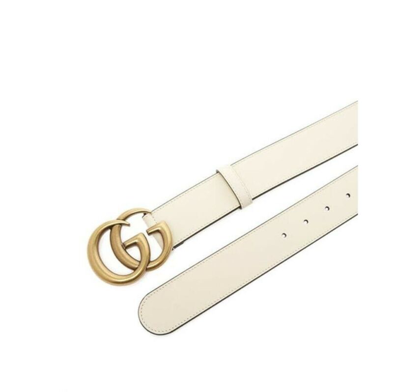 Gucci White Marmont Gg Leather 80 32 Belt