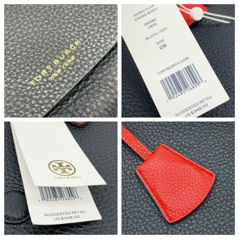 Tory Burch Crossbody Perry Black Calfskin Leather Shoulder Bag