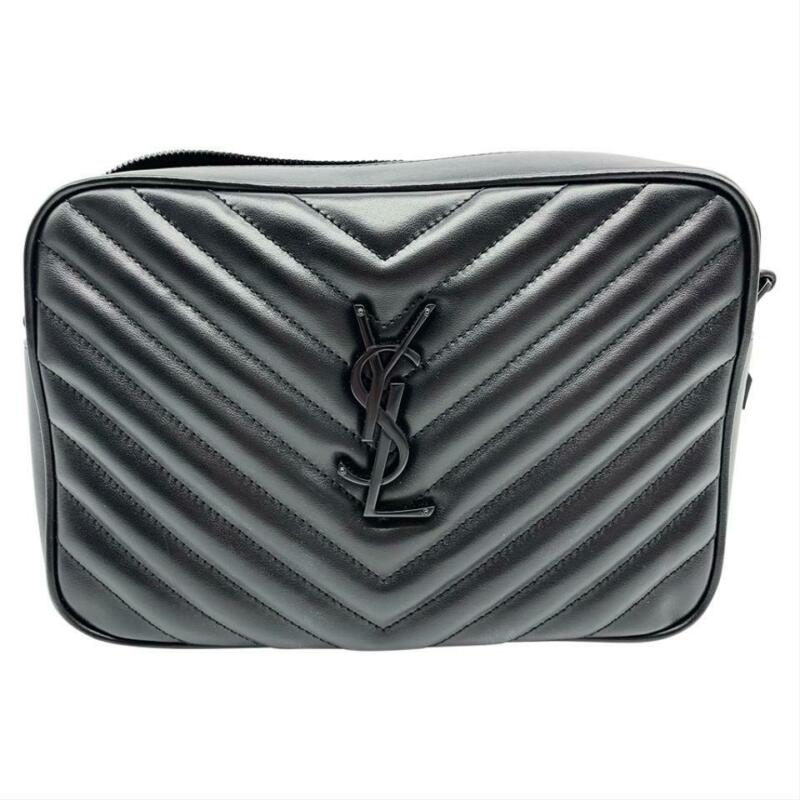 Saint Laurent Monogram Camera Lou Matelassé Black Calfskin Leather Cross Body
