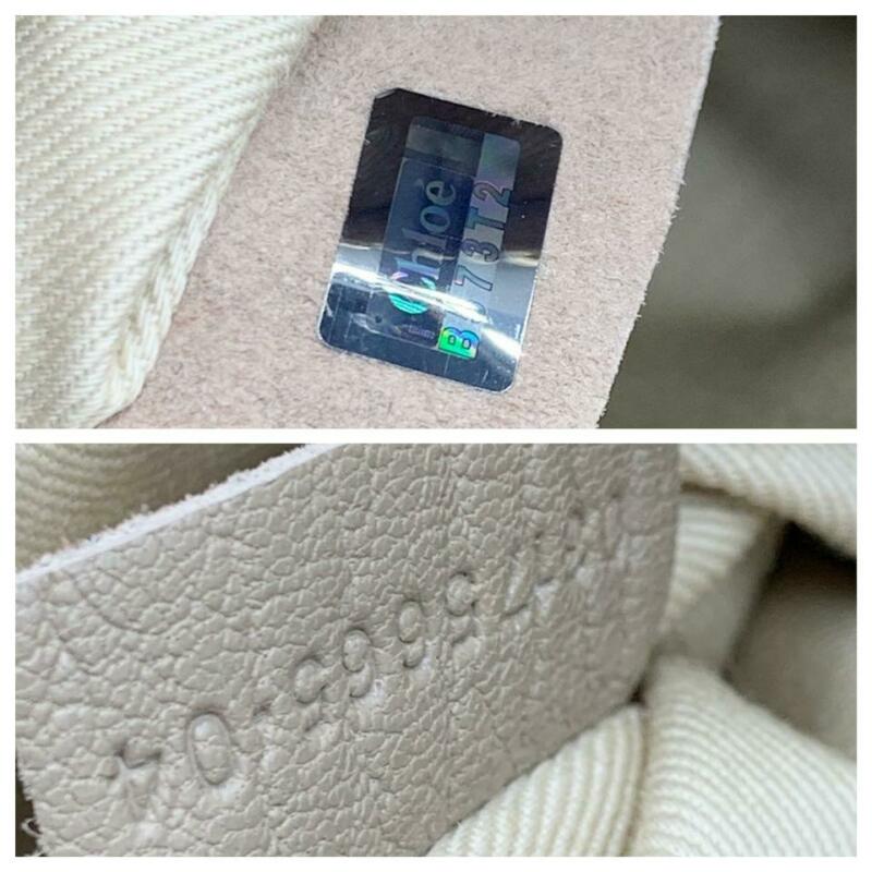 Chloé Lexa Medium Motty Grey Leather Shoulder Bag