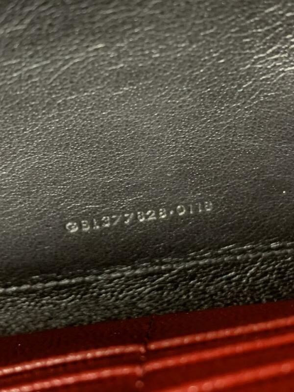 Saint Laurent Chain Wallet Medium Envelope Monogram Red Leather Cross Body Bag