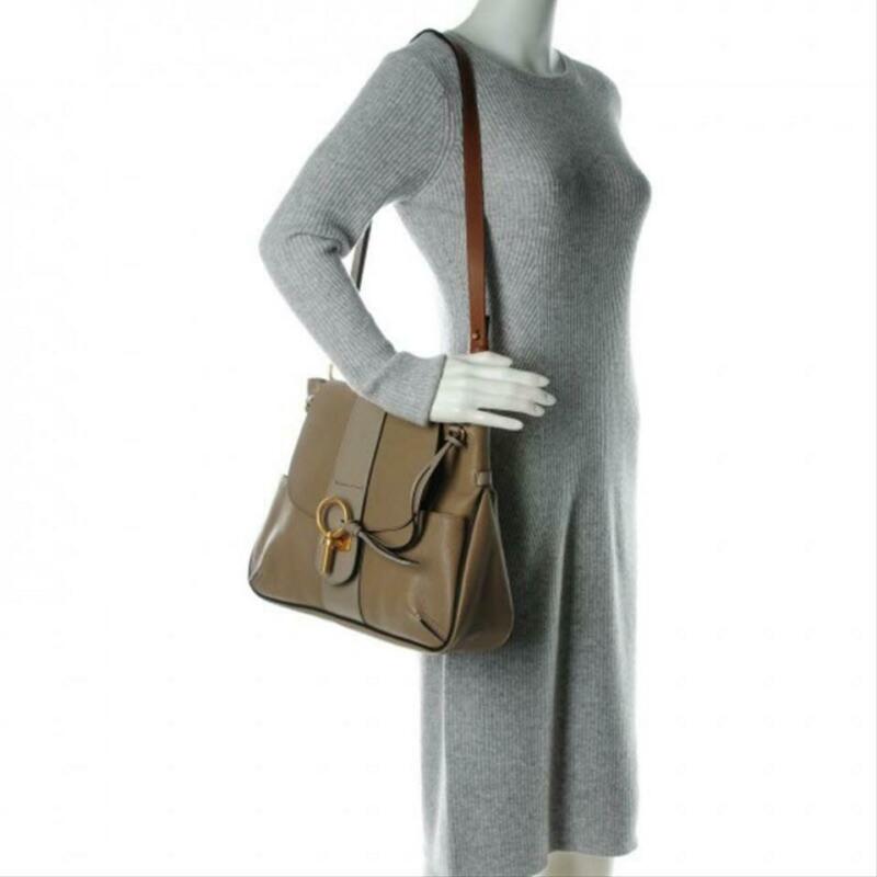 Chloé Lexa Medium Motty Grey Leather Shoulder Bag