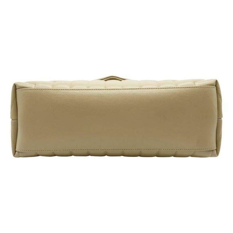 Saint Laurent Monogram Loulou Medium Calf Flap-top Beige Calfskin Leather